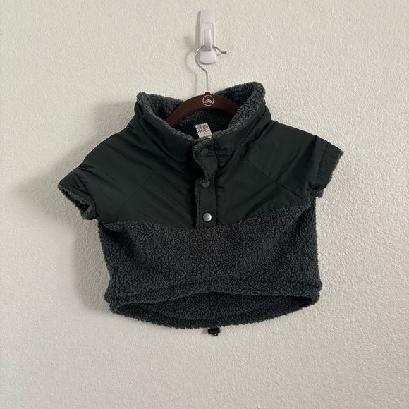 NWT Offleash by Aerie Green Sherpa Button Snap Dog Sweater Size Small - Picture 1 of 4
